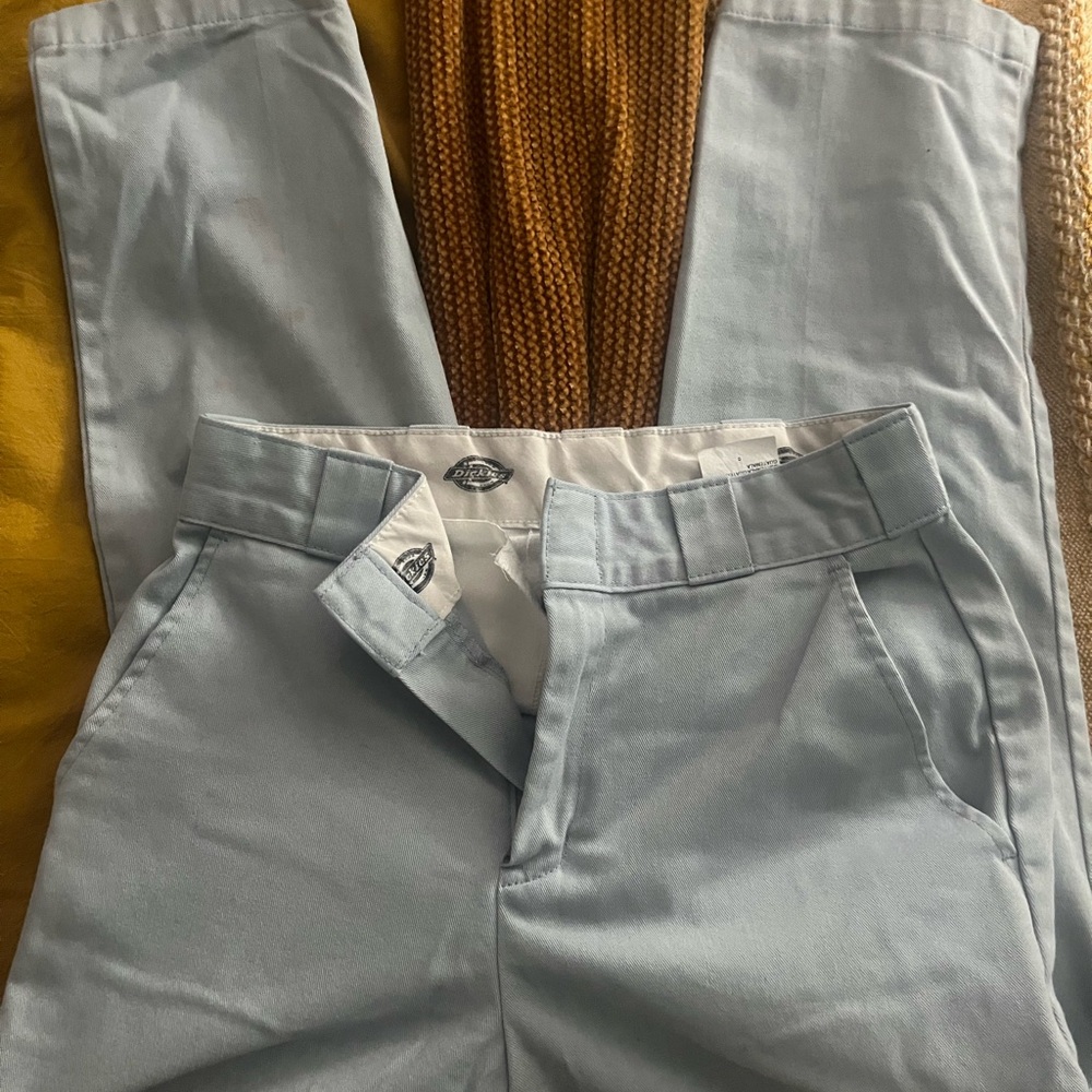 women’s dickies baby blue pants